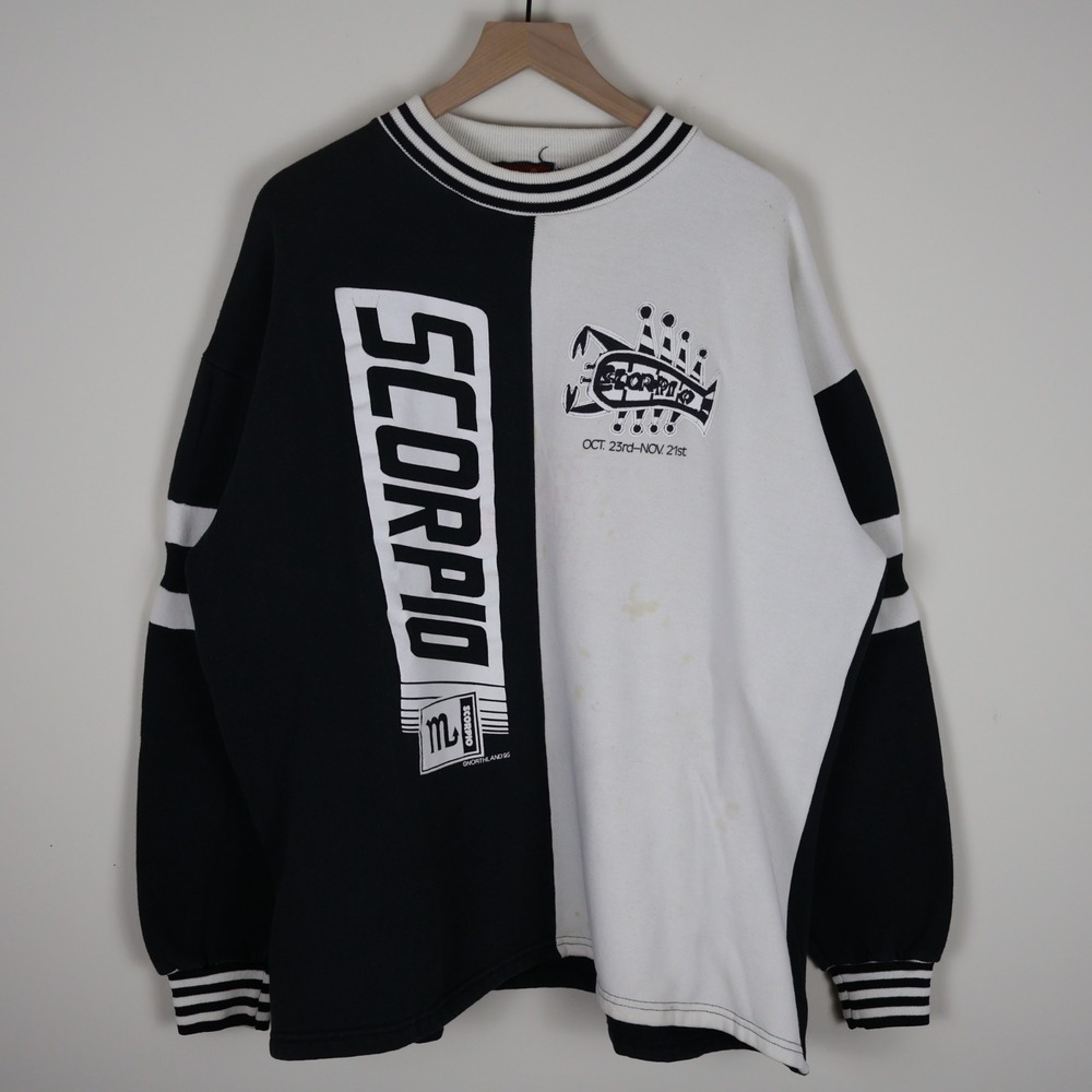 Vintage‎ 1995 Scorpio Astrology Zodiac Colorblock Sweatshirt XL/2XL 27x28.5